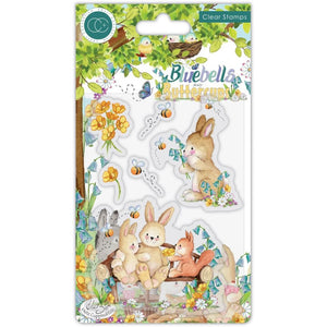 Craft Consortium - Clear Stamps - Bench, Bluebells & Buttercups