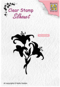Nellie's Choice - Clear Stamp - Silhouette Lilies
