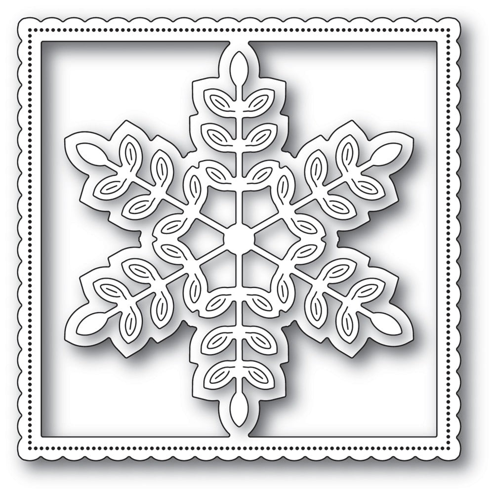Poppystamps - Dies - Leafy Snowflake Frame
