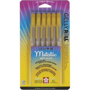 Gelly Roll Pens - Gold - Set of 6