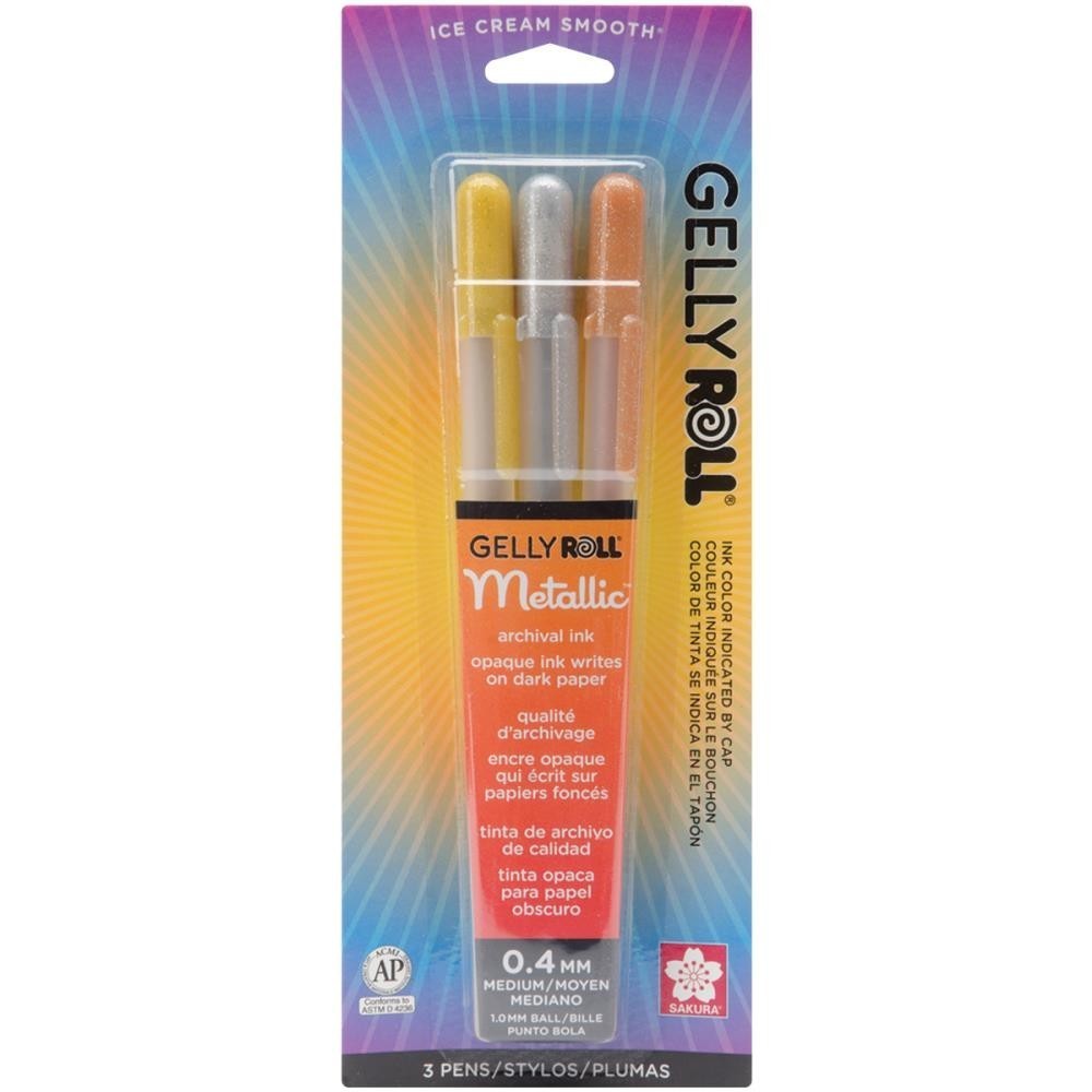 Gelly Roll Pens - Metallic Colors - Set Of 3