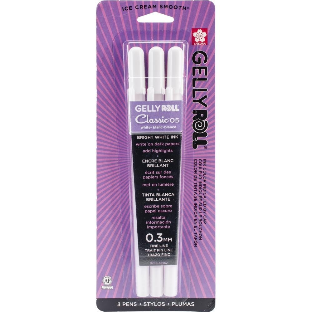 Gelly Roll Pens - White - Set Of 3