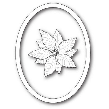 Memory Box - Decorative Poinsettia Oval