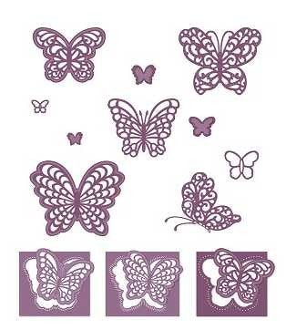 Sue Wilson Designs - Finishing Touches - Magical Butterflies