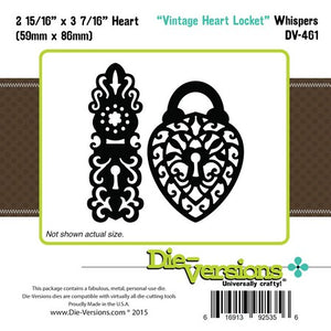 Die-Versions - Whispers - Vintage Heart Locket