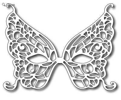 Frantic Stamper - Butterfly Mardi Gras Mask