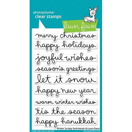 Lawn Fawn - Winter Scripty Sentiments Stamps