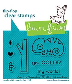 Lawn Fawn - One In A Chameleon Flip-Flop Stamps