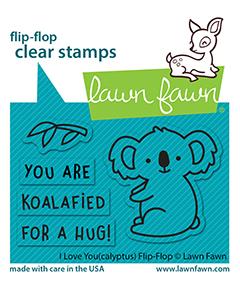 Lawn Fawn - I Love You Flip-Flop Stamps