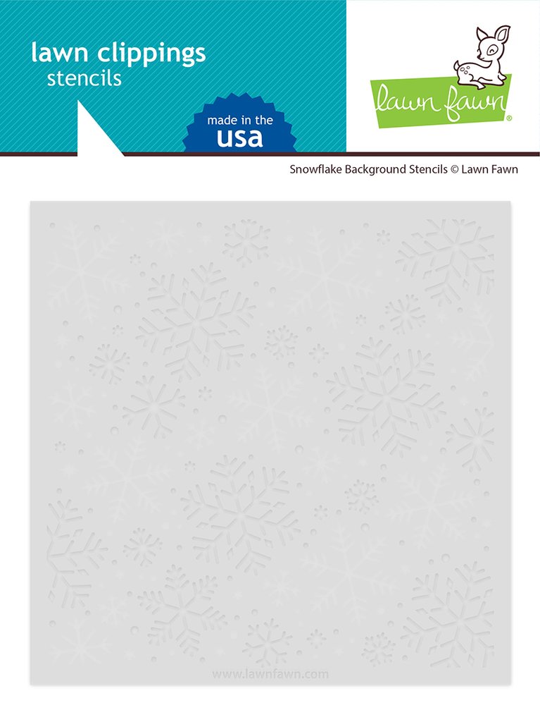 Lawn Fawn - Snowflake Background Stencil