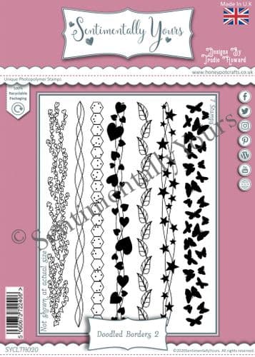 Sentimentally Yours - Clear Stamps - Doodled Borders 2