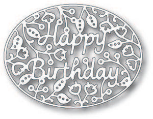 Tutti Designs - Happy Birthday Oval