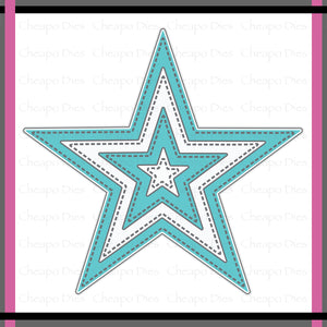 Unbranded Cutting Dies - Stitched Nesting Stars