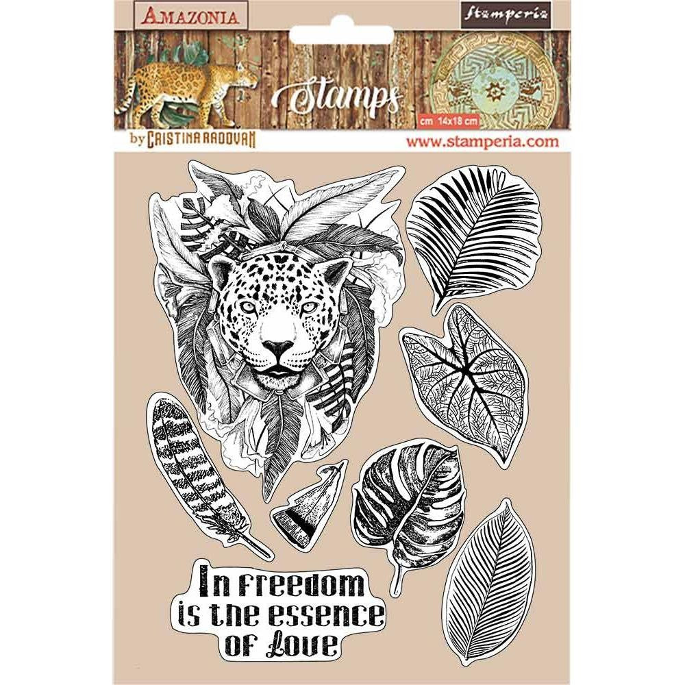Stamperia - Cling Rubber Stamps - Jaguar, Amazonia