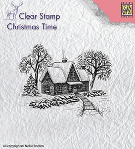 Nellie's Choice - Clear Stamp - Idyllic Winter Scene